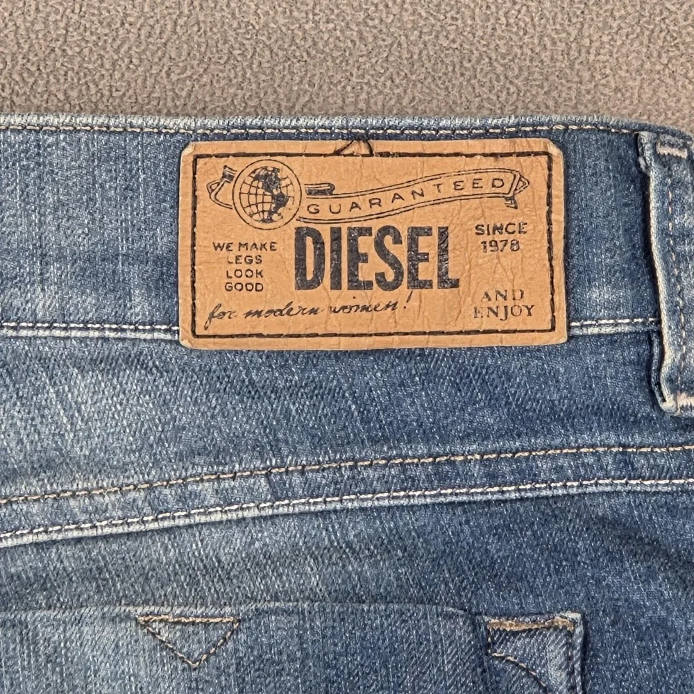 Diesel Jeans Womens 32 Blue Livier Super Slim Jegging Low Waist Stretch Denim